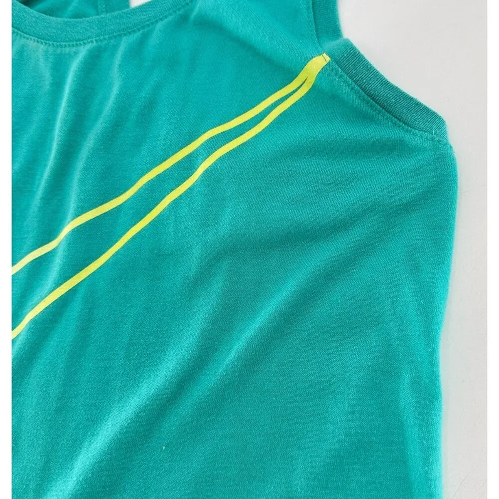 Nike Women’s Teal Racerback Swoosh Tank Top Stretch Sz M Athleisure See‎ Photos
